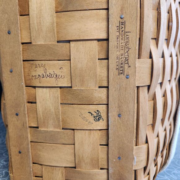 Longaberger '03 Lg Desktop Basket Protector Wooden Divider Liner - Picture 7 of 12